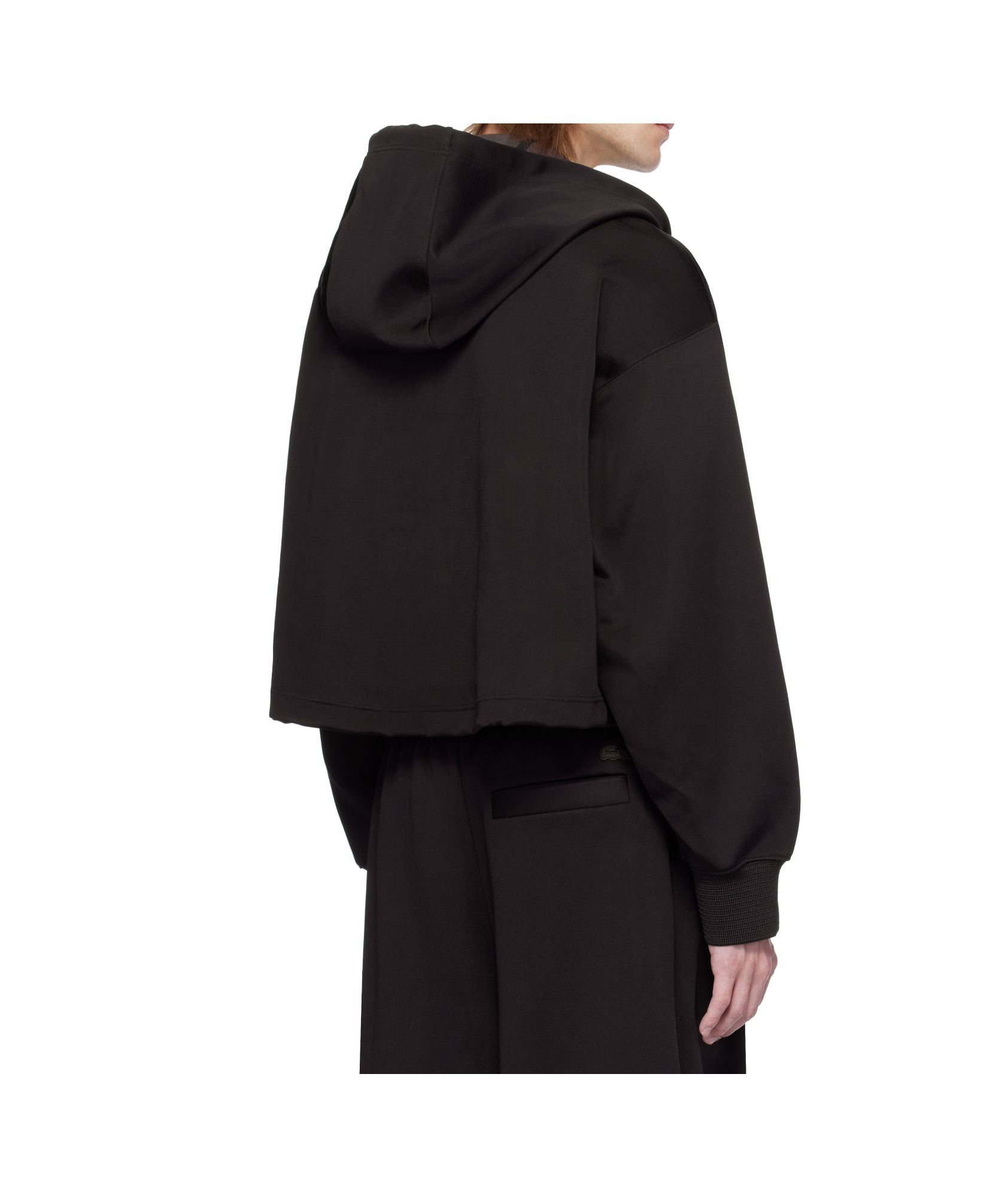 Lacoste Long-sleeved Hooded Sweatshirt In Brown