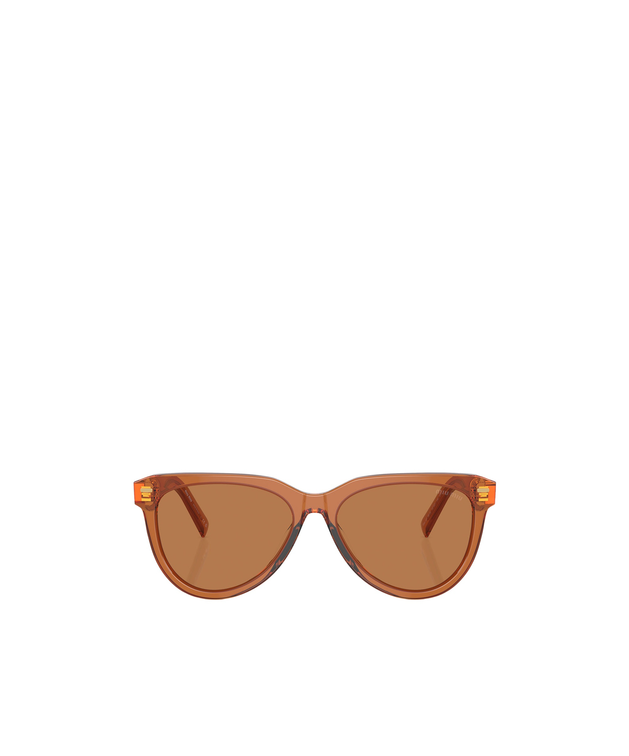 Miu Miu Logo Sunglasses In Brown