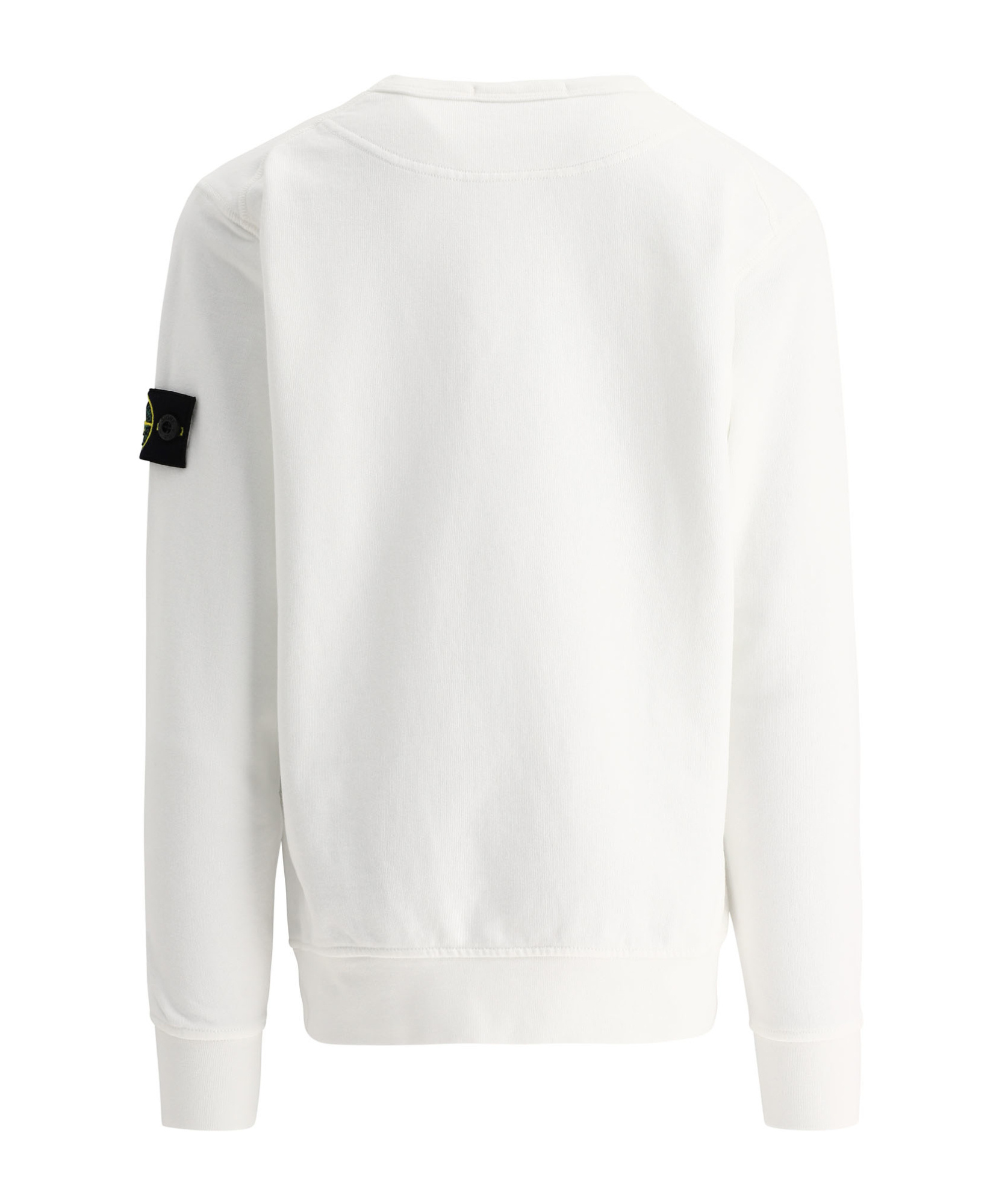 Stone Island Compass-badge Cotton Sweatshirt In White