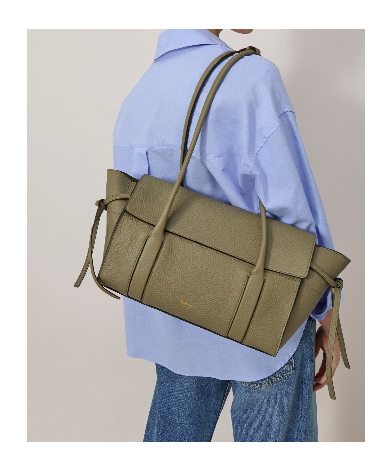 Mulberry Small Soft Bayswater Leather Satchel In Brown