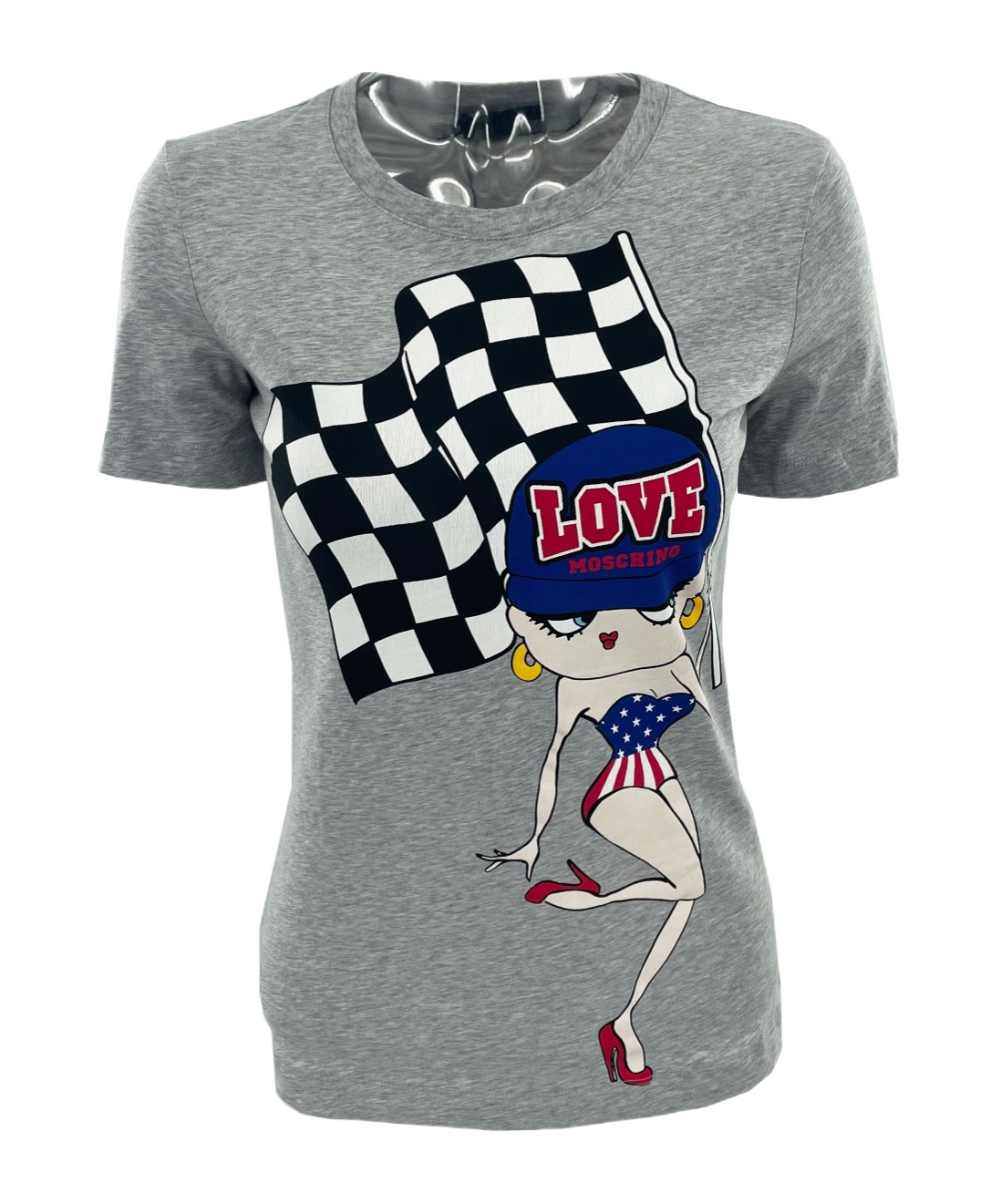 Moschino Item O-neck Short-sleeved T-shirt In Gray