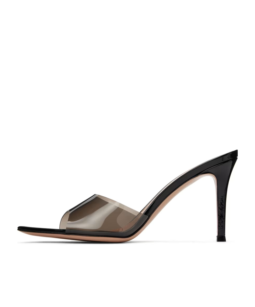 Gianvito Rossi Elle 85 Pointed Toe Mules In Black