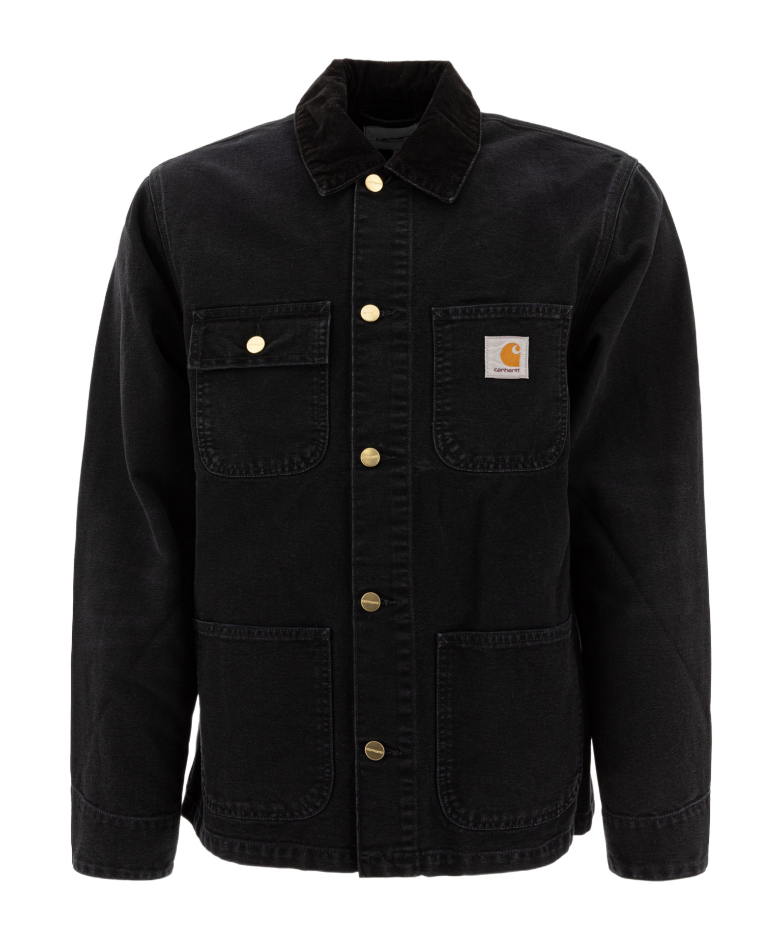Carhartt Wip Logo Patch Michigan Coat In Black