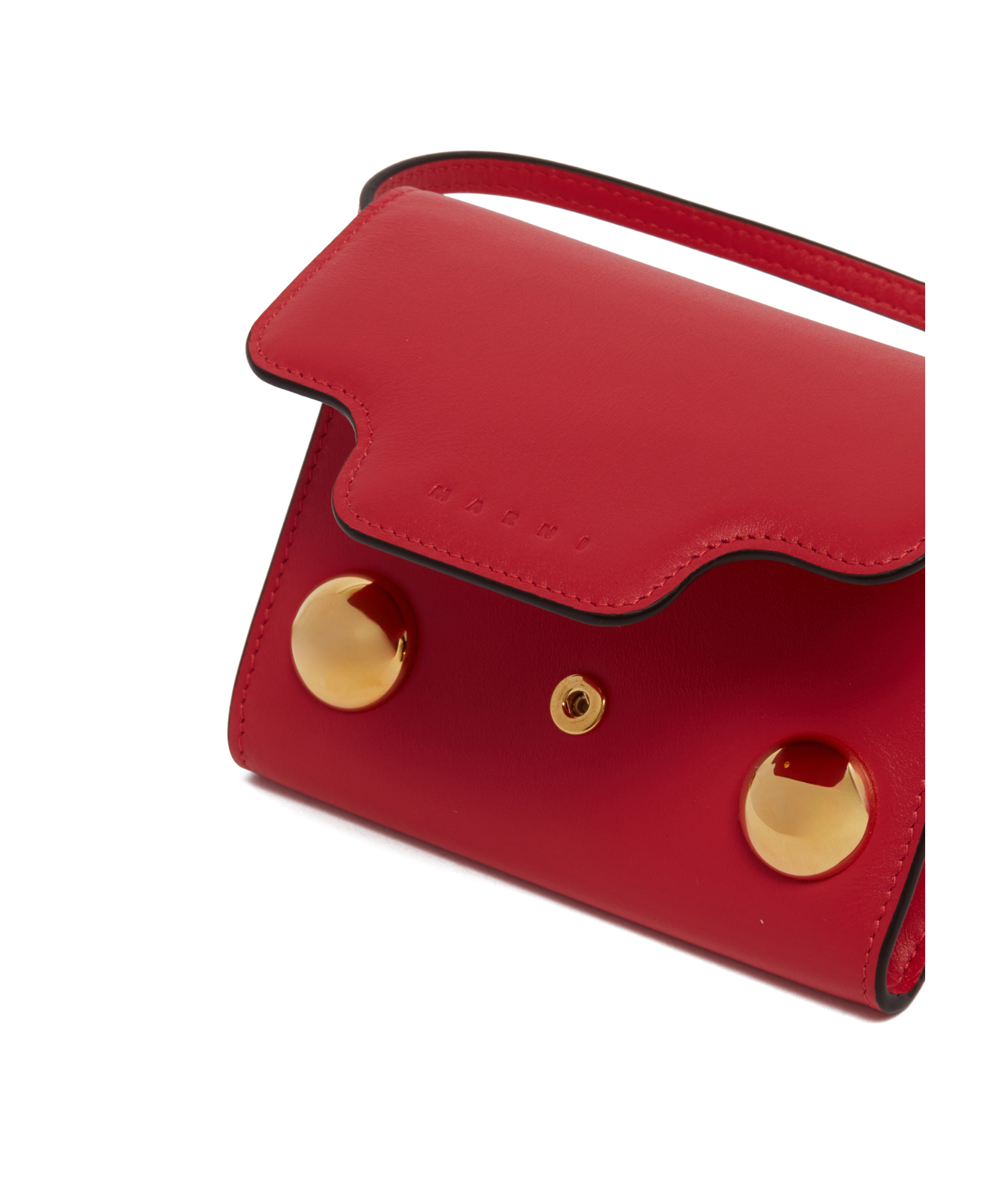 Marni Shoulder Strap Wallet In Red