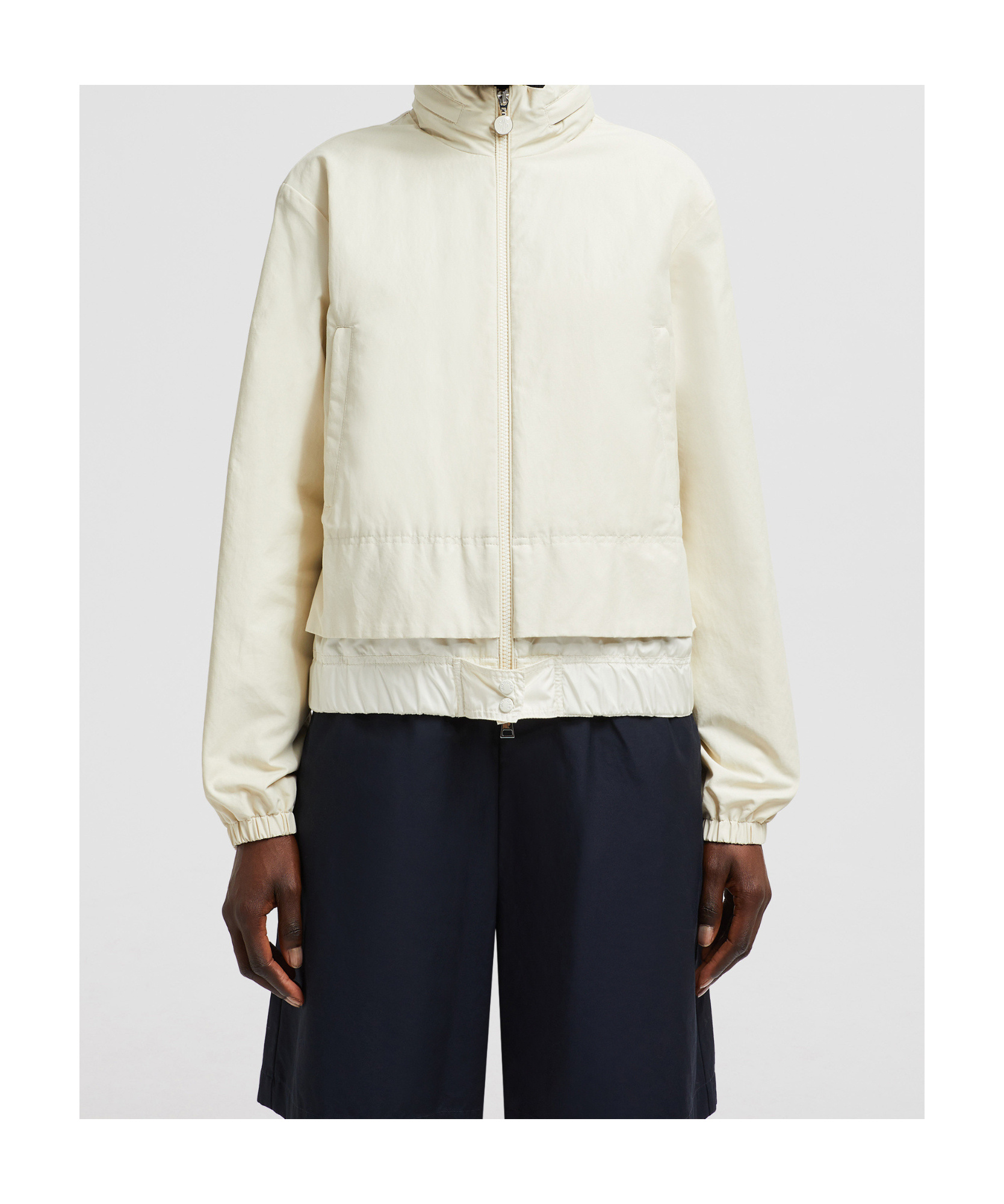 Moncler Long-sleeved Down Jacket In White