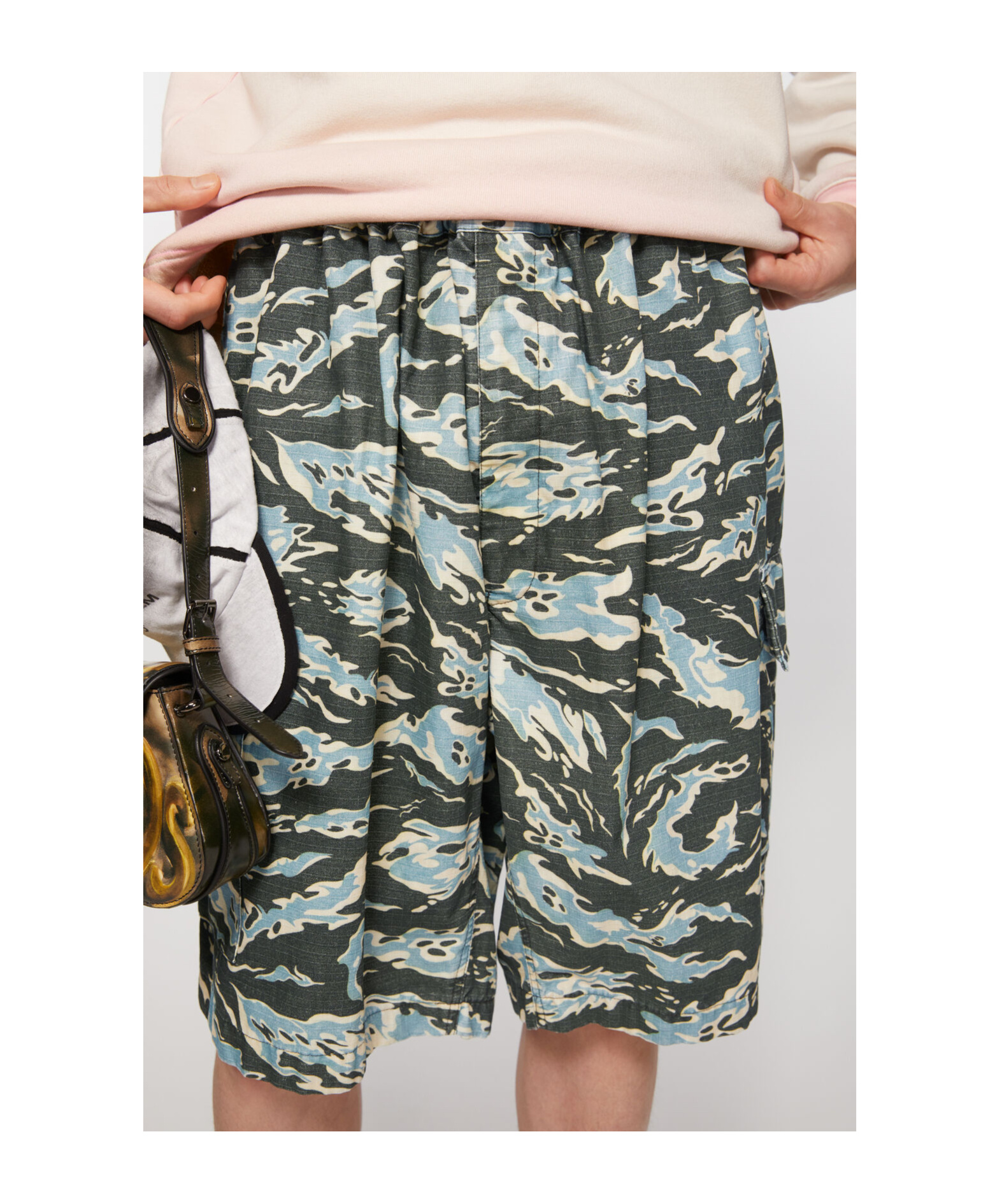 Acne Studios Printed Shorts In Black