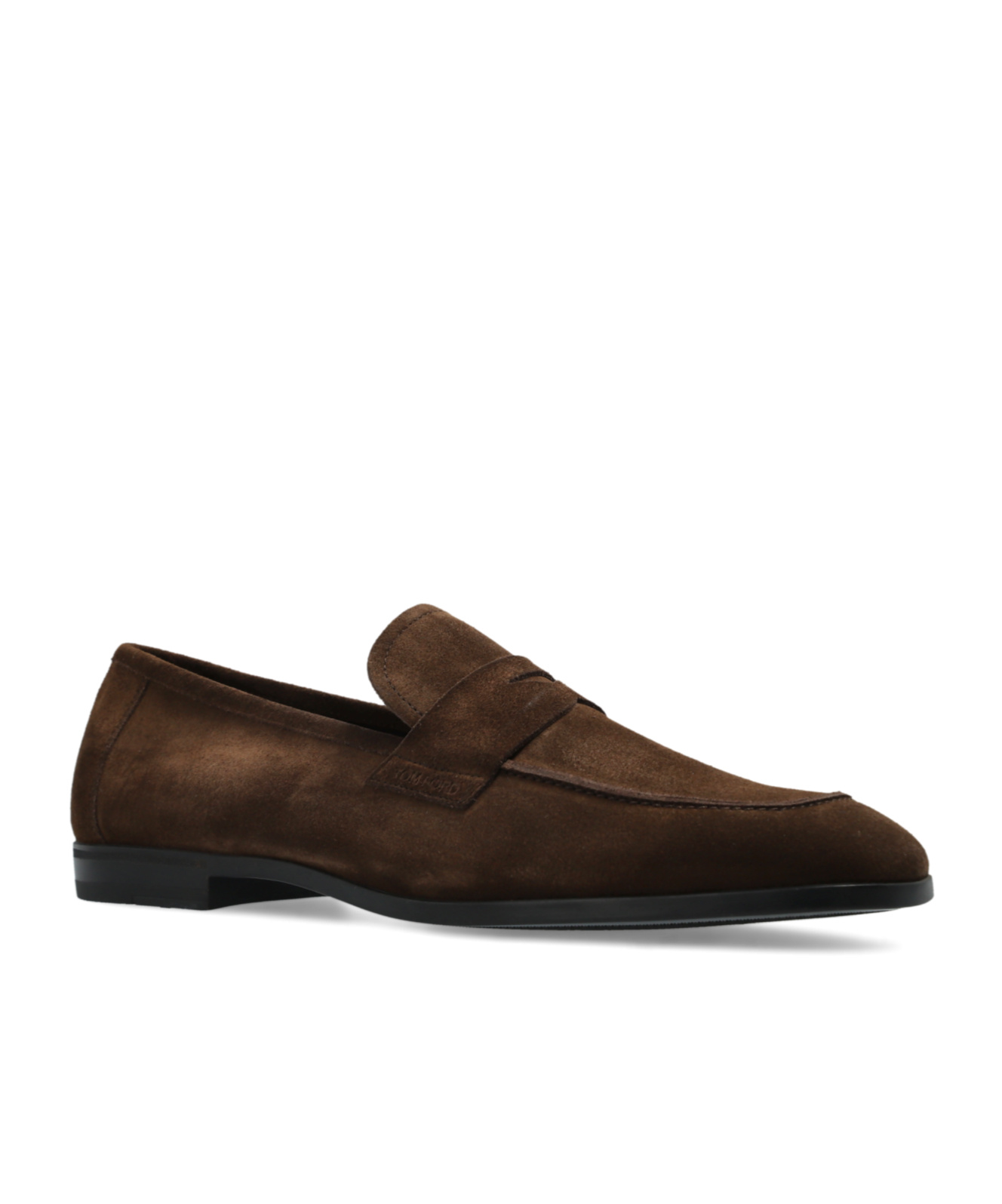 Tom Ford Round Head Loafer Shoes In Black