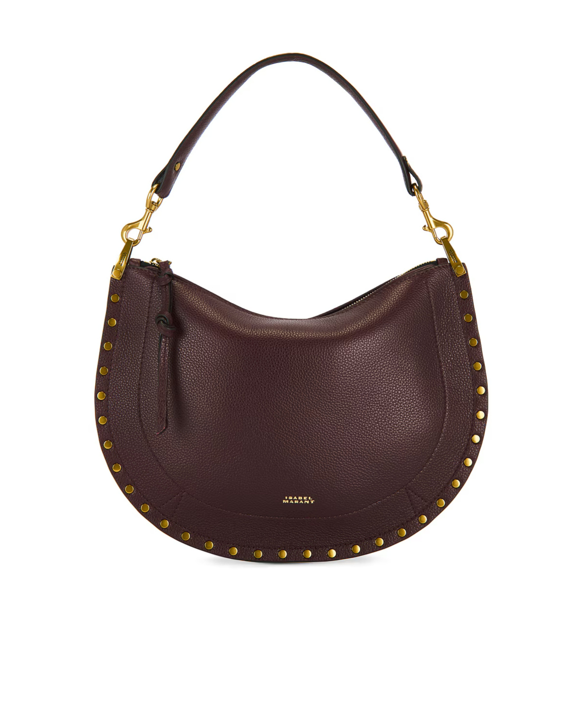 Isabel Marant Oskan Soft Zip Bag In Burgundy