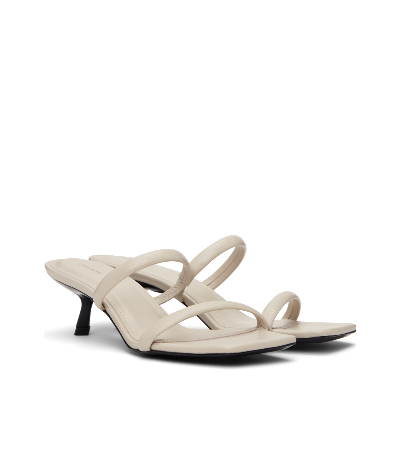 Anine Bing Off-white Hilda Mules In Nude