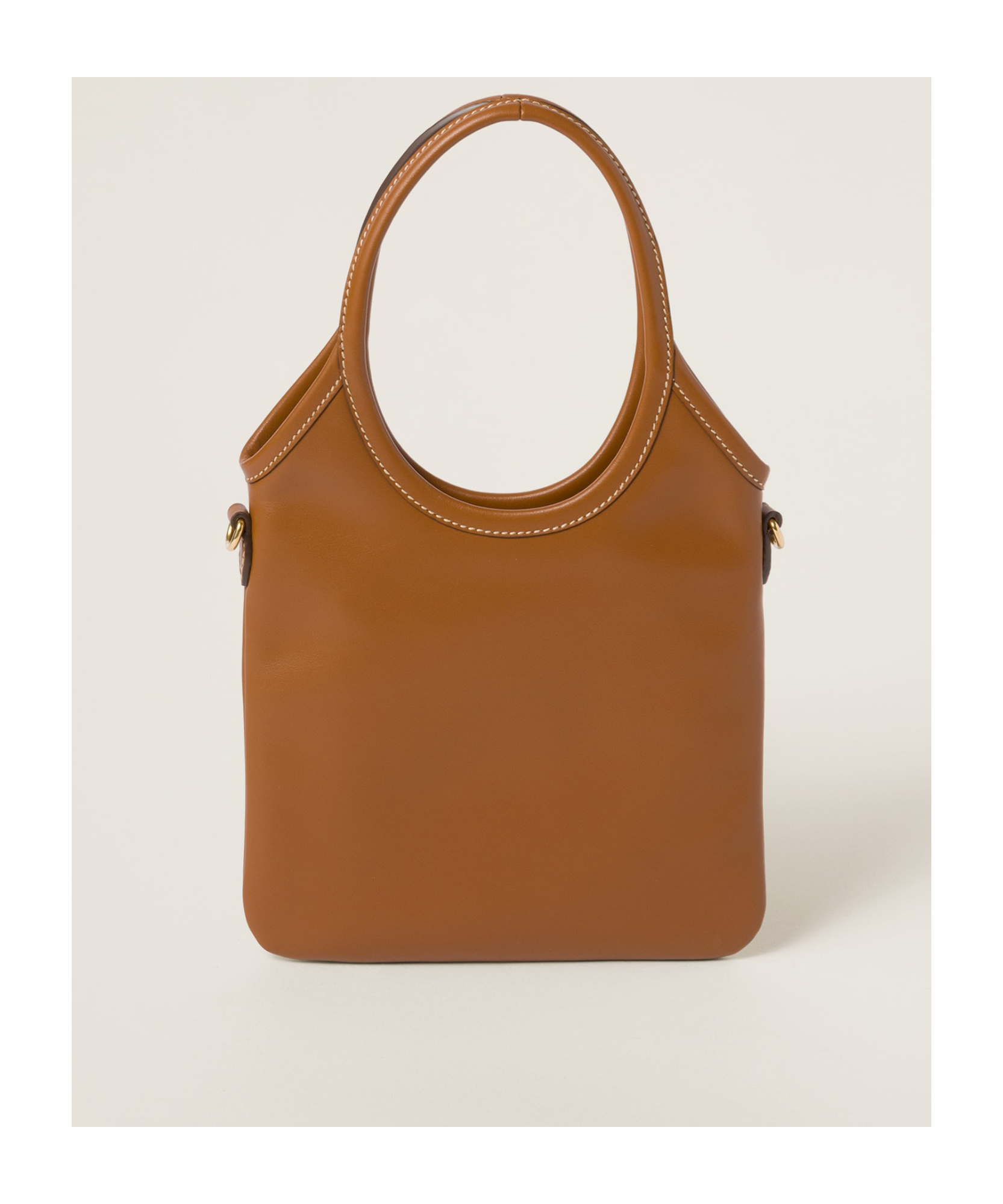 Miu Miu Women Ivy Mini Leather Handbag In Brown