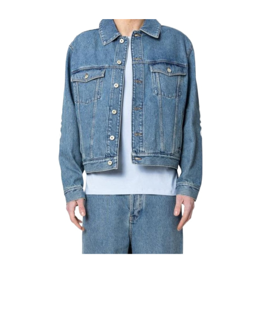 Loewe Anagram Patch Denim Jacket In Blue
