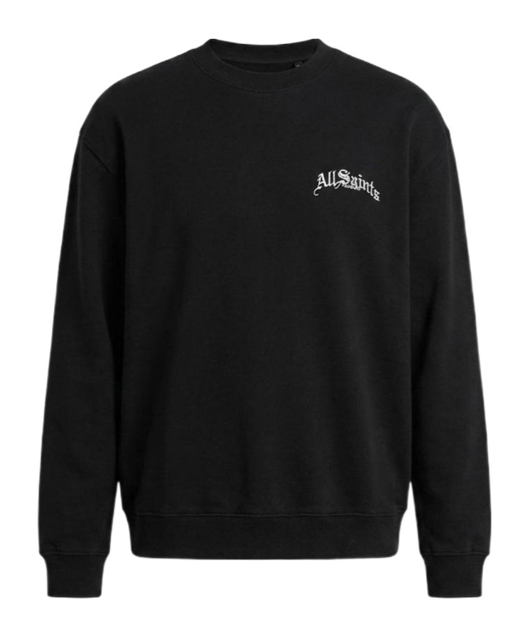 Allsaints Descent Logo Sweatshirt In Black