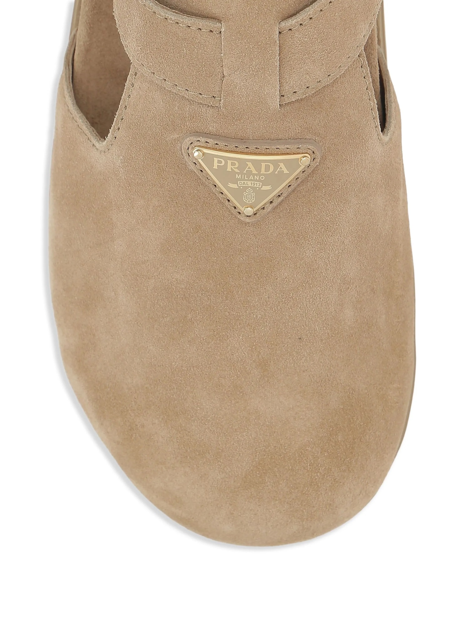 Prada Suede Sandals In Brown