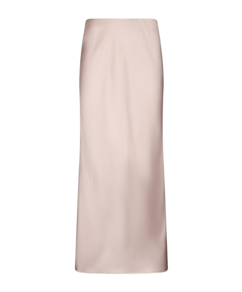 Liu •jo Liu Jo Zipped Satin Maxi Skirt In Nude
