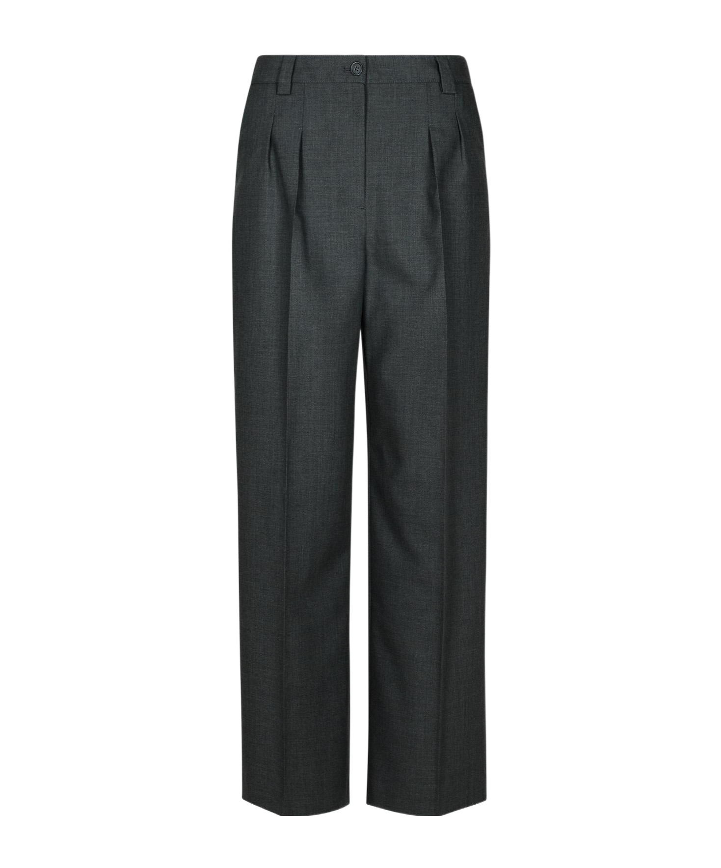 Apc Tressie Grey Virgin Wool Pants In Black