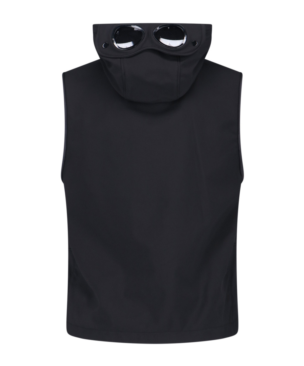 C.p. Company Mens Sleeveless Jacket With Integrated Goggles And High Collar In Black