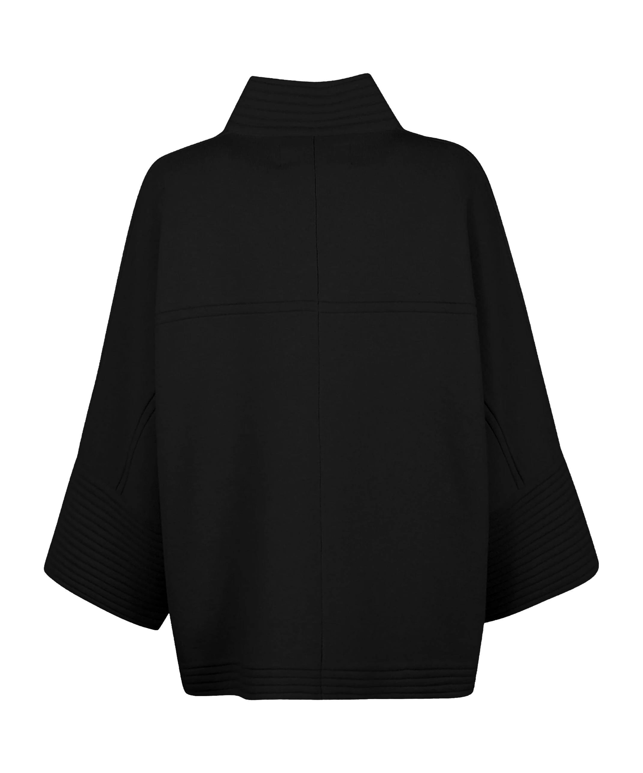 D Exterior Zippered Casual Jacket In Black