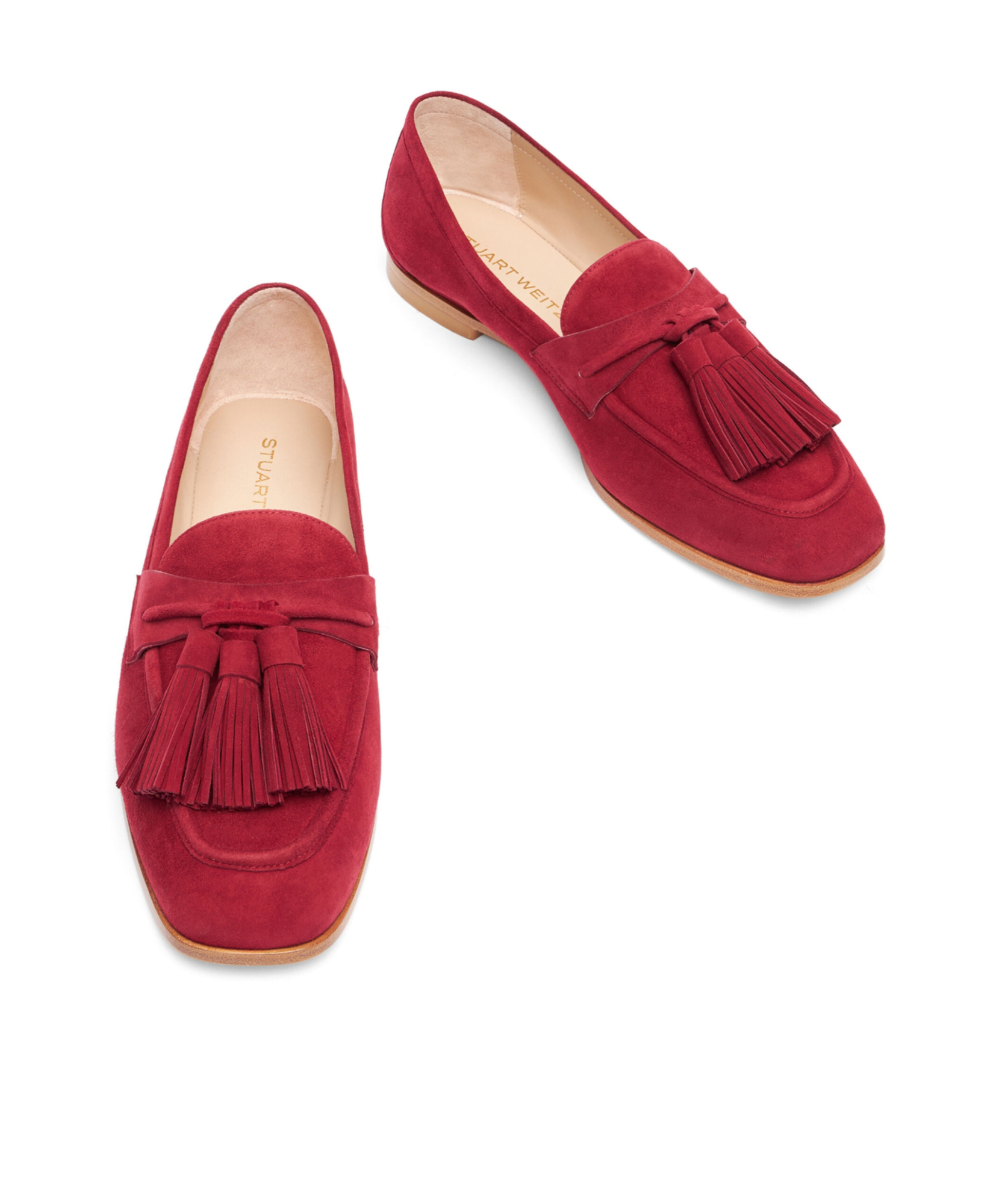 Stuart Weitzman Lindi Loafers In Red