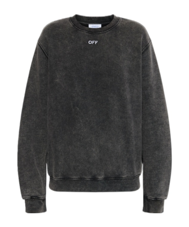Off-white Long-sleeved Sweatshirt In Black