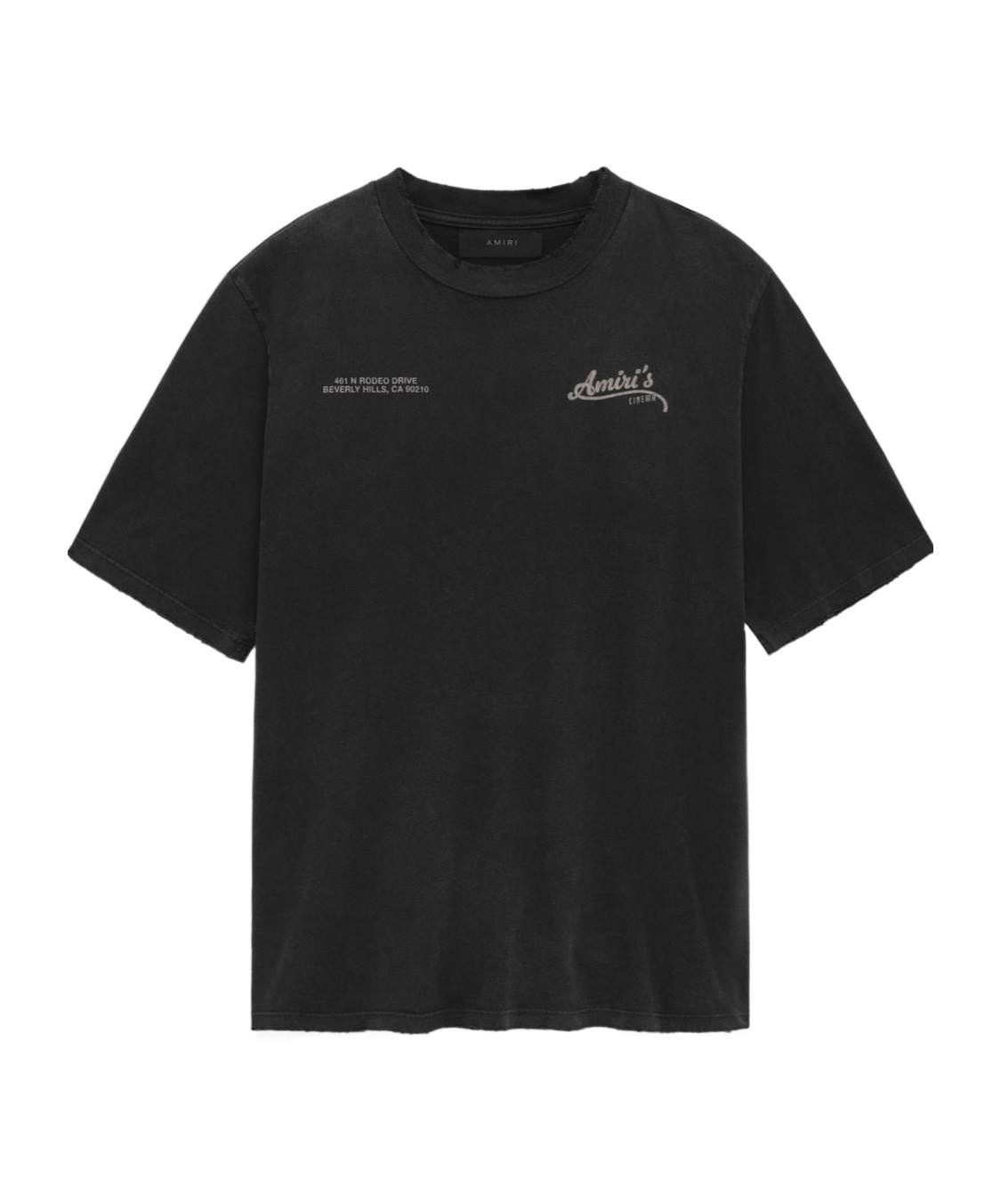 Amiri Cinema Distressed Cotton Graphic T-shirt In Black