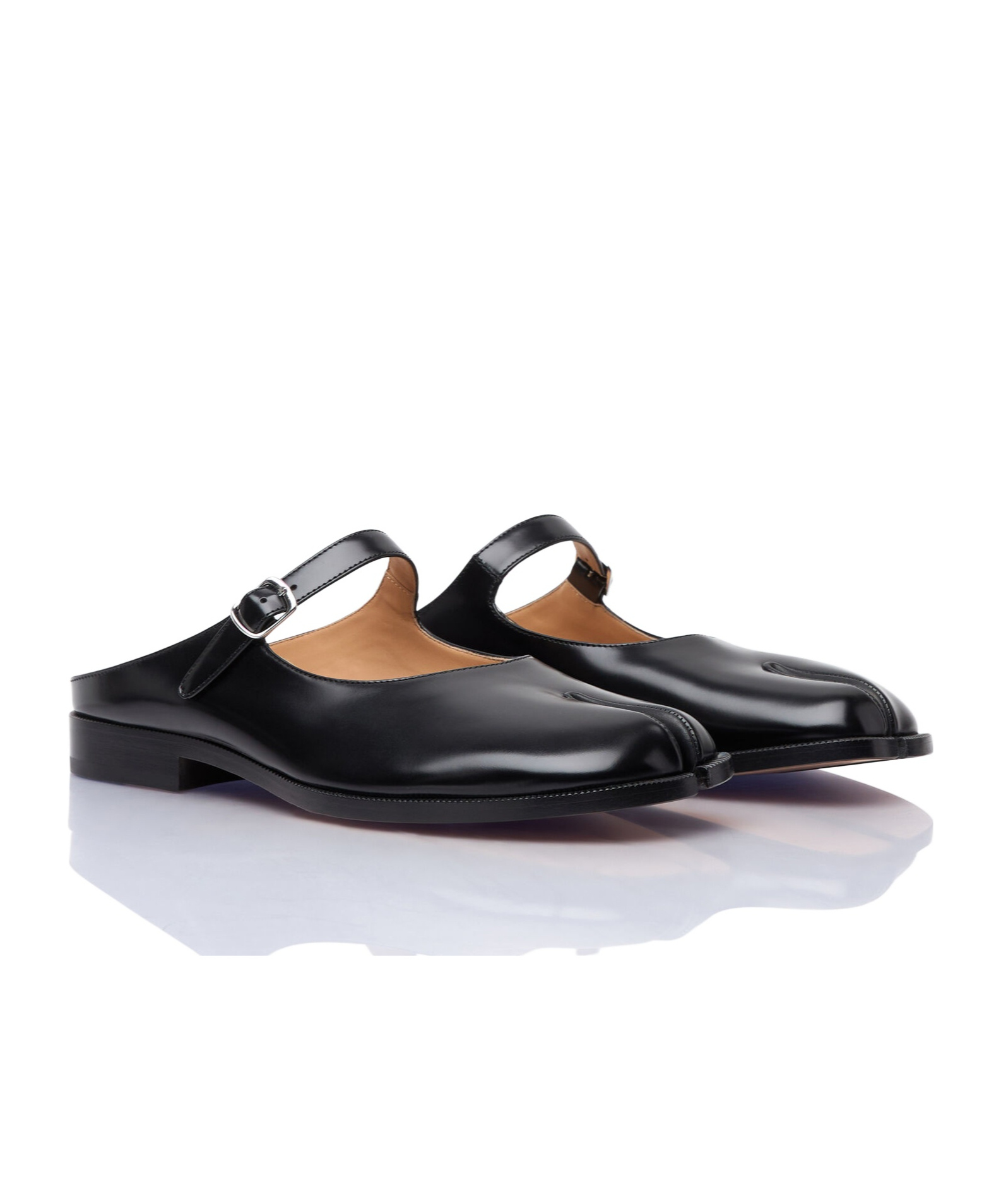 Maison Margiela Black Tabi City Mary-jane Oxfords In Black