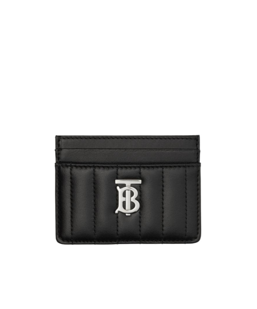 Burberry Lola Quilted Card Case In Black