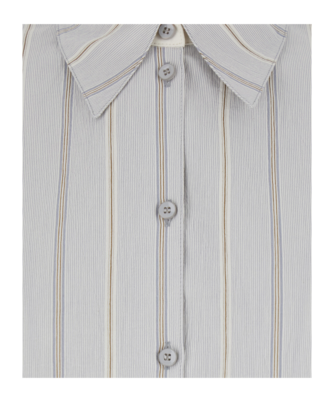 Low Classic Stripe Shirt With Button-down Front In Gray