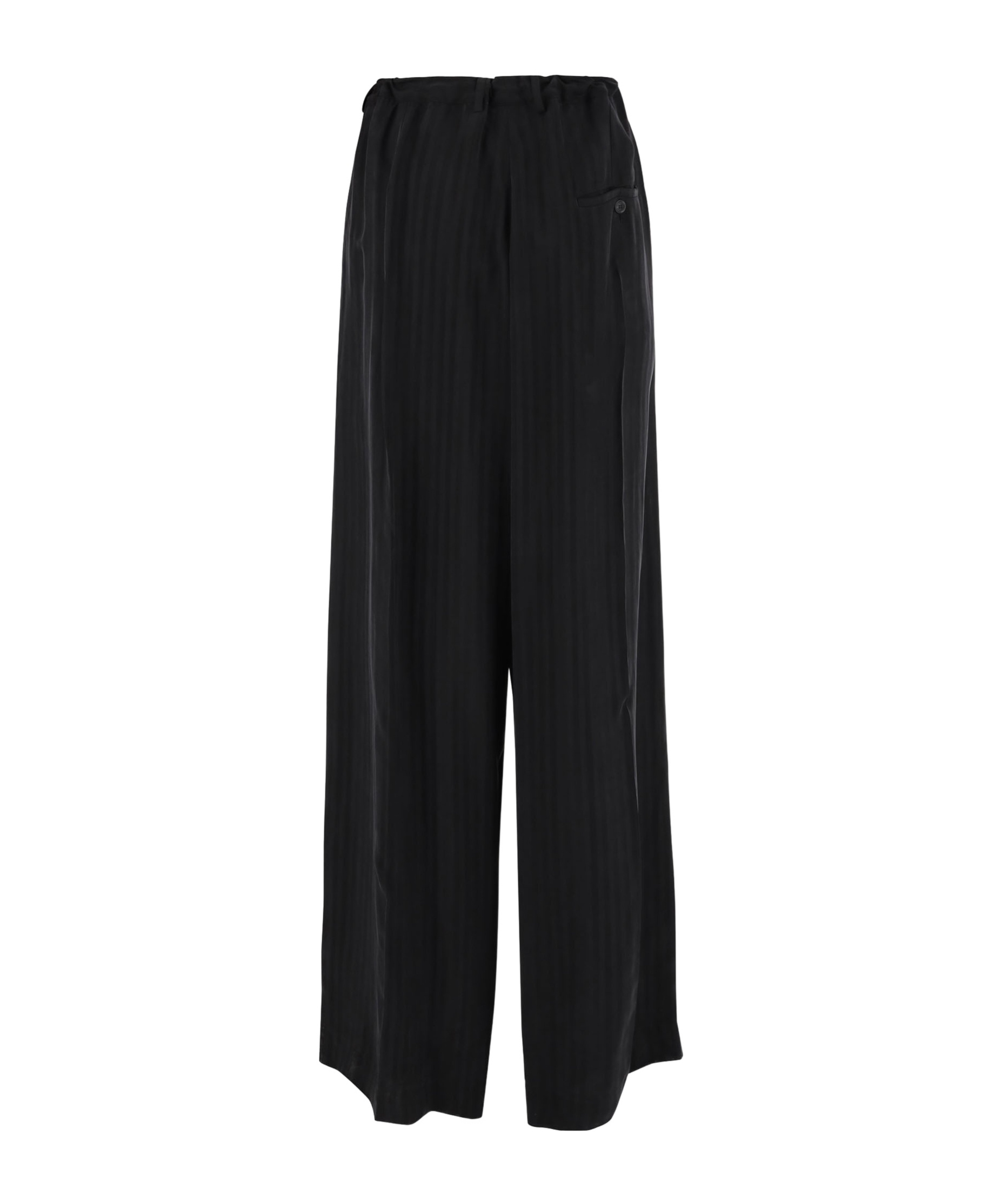 Balenciaga Drawstring Wide-leg Trousers In Black