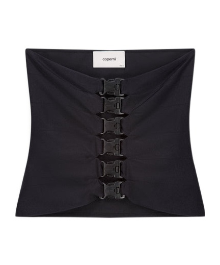 Coperni Multi-button Corset Top In Black