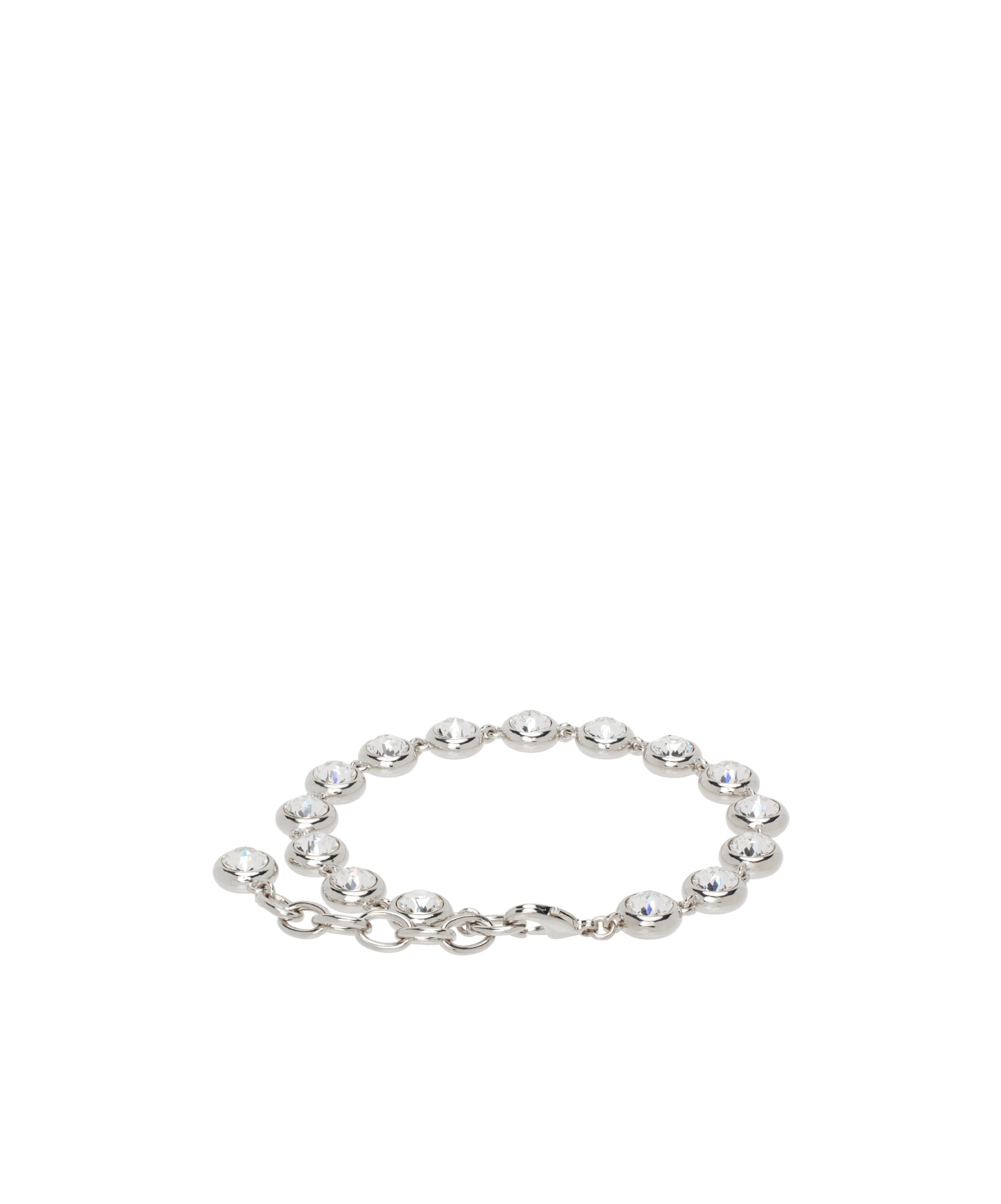 Amina Muaddi Iris Diamond Ankle Chain In White