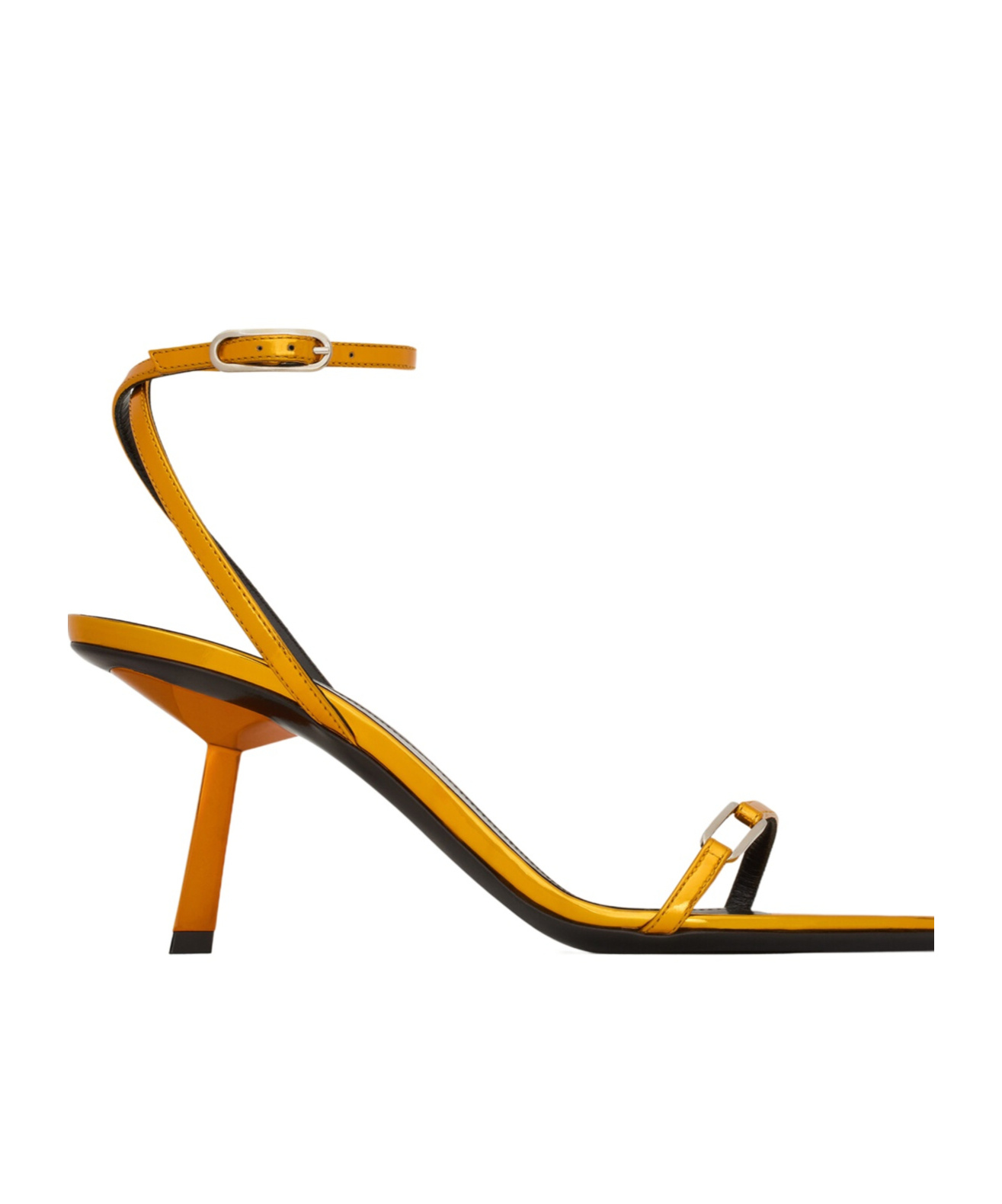 Saint Laurent Kitty Mirrored-leather Sandals In Multicolor