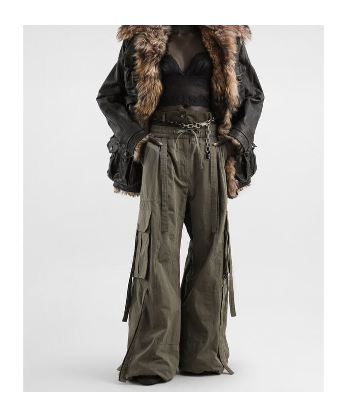 Dolce & Gabbana Drawstring Cargo Pants In Green