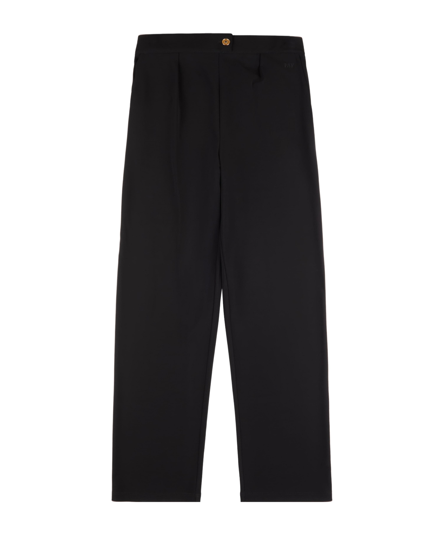Fay Button Casual Pants In Black