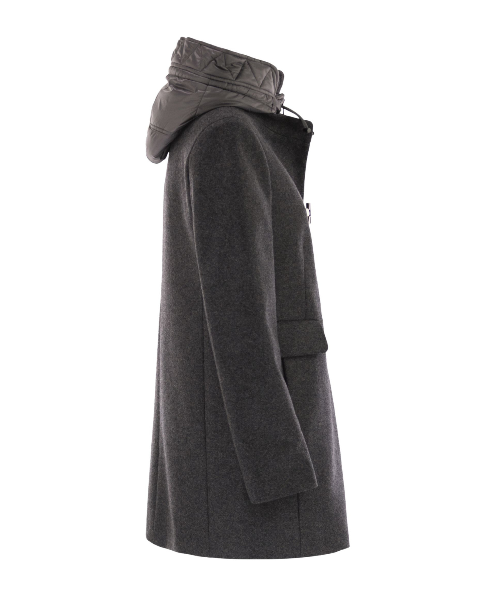 Fay Toggle Wool-blend Coat In Black