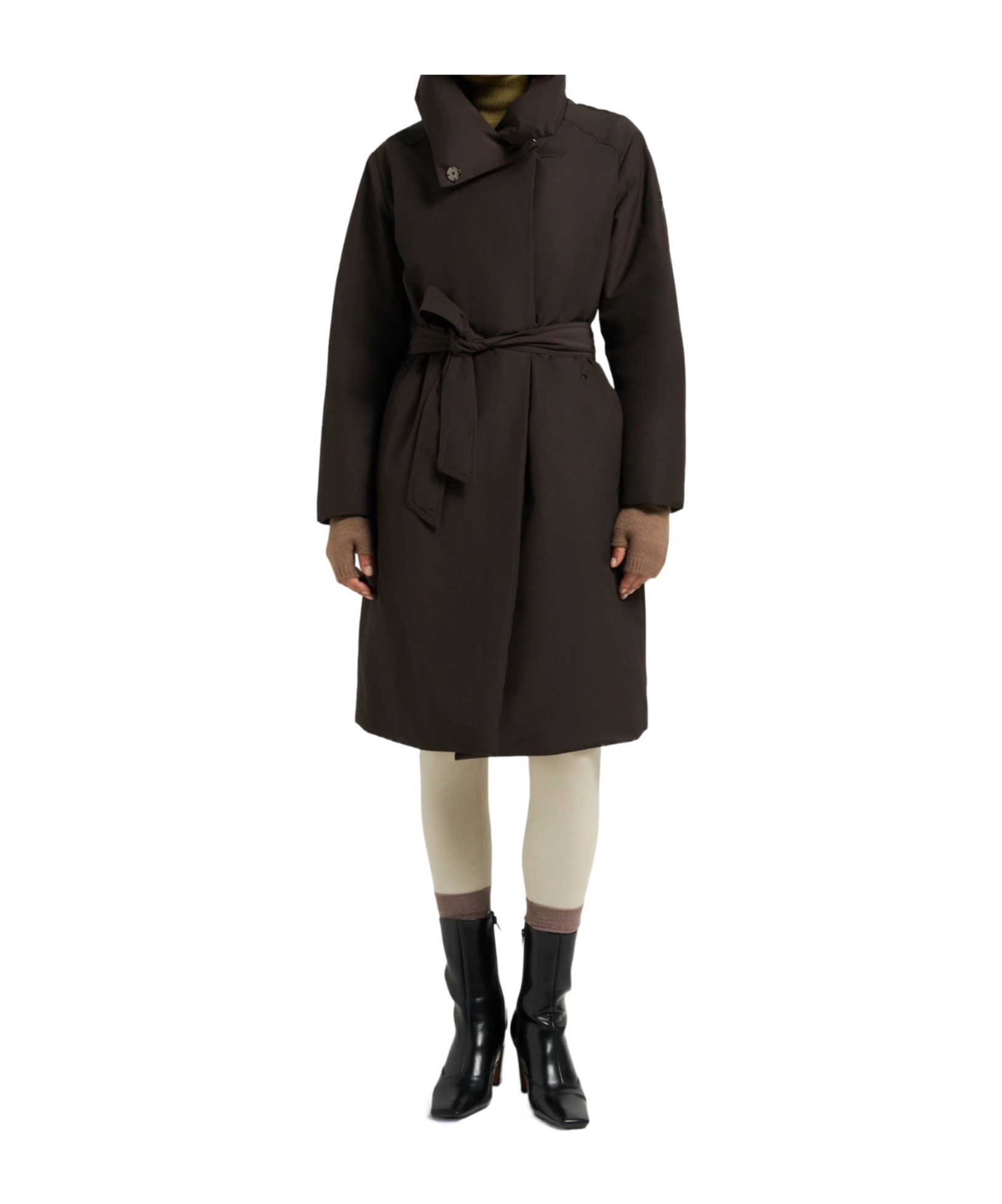 Moose Knuckles Lonsdale Long-sleeve Coat In Brown