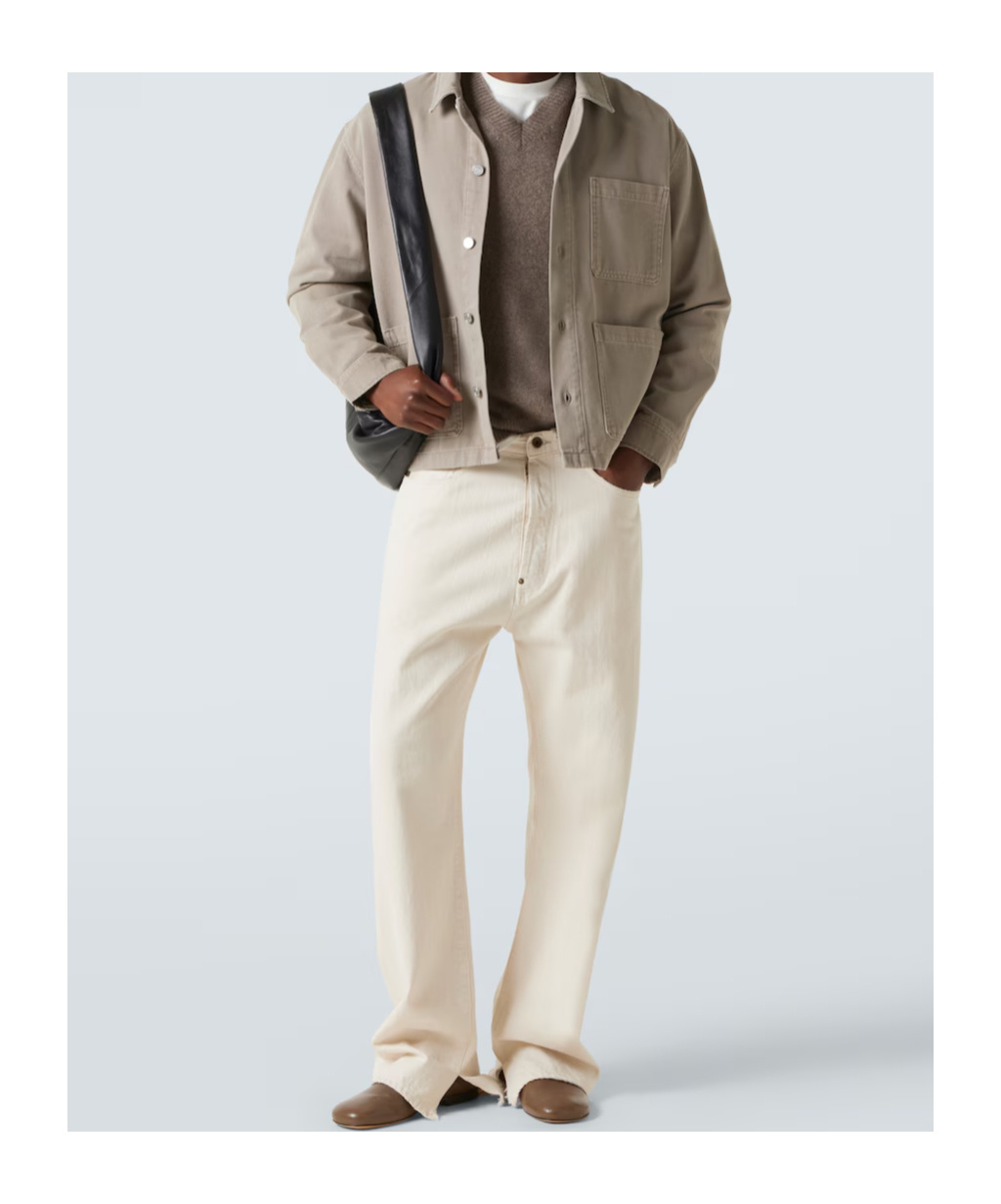 Frame Button-front Jacket In Gray