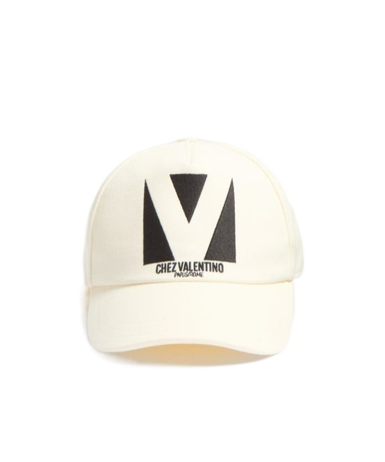 Valentino Logo Baseball Cap In White