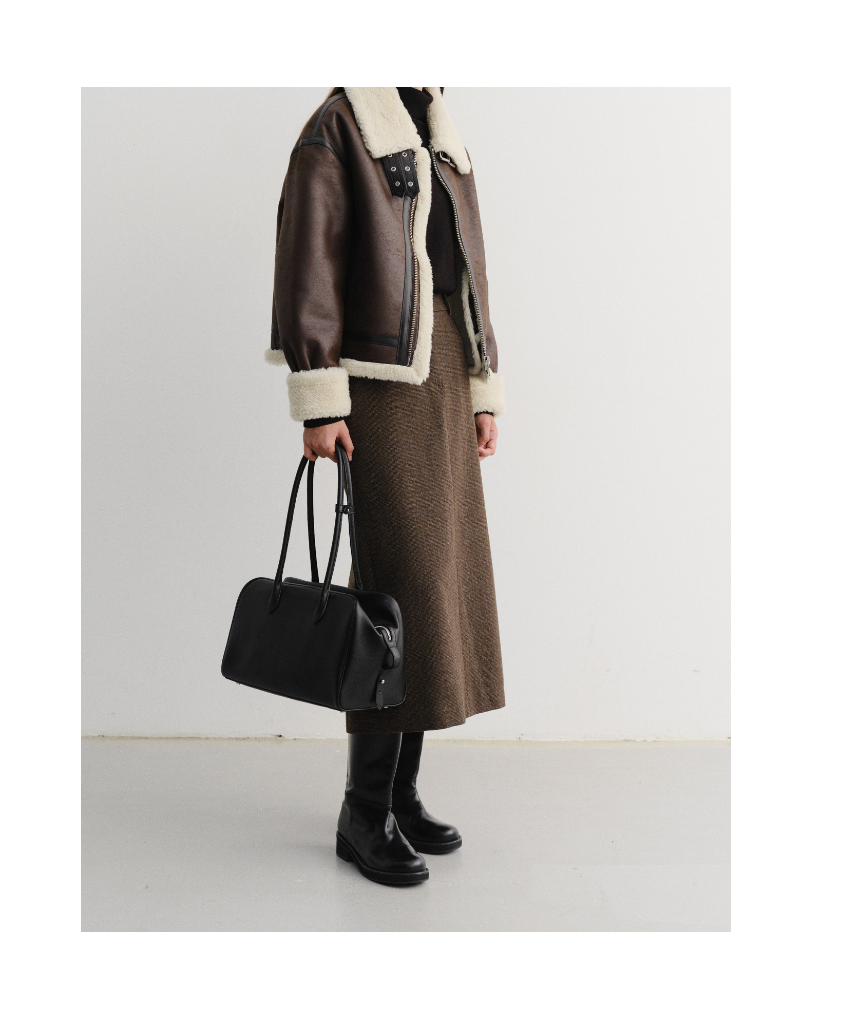 Dunst H-line Long Skirt In Brown