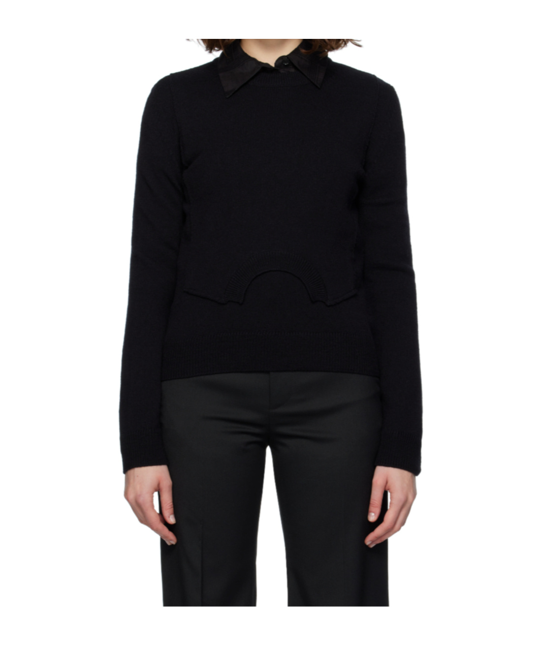 Mm6 Maison Margiela Wool Sweater In Black