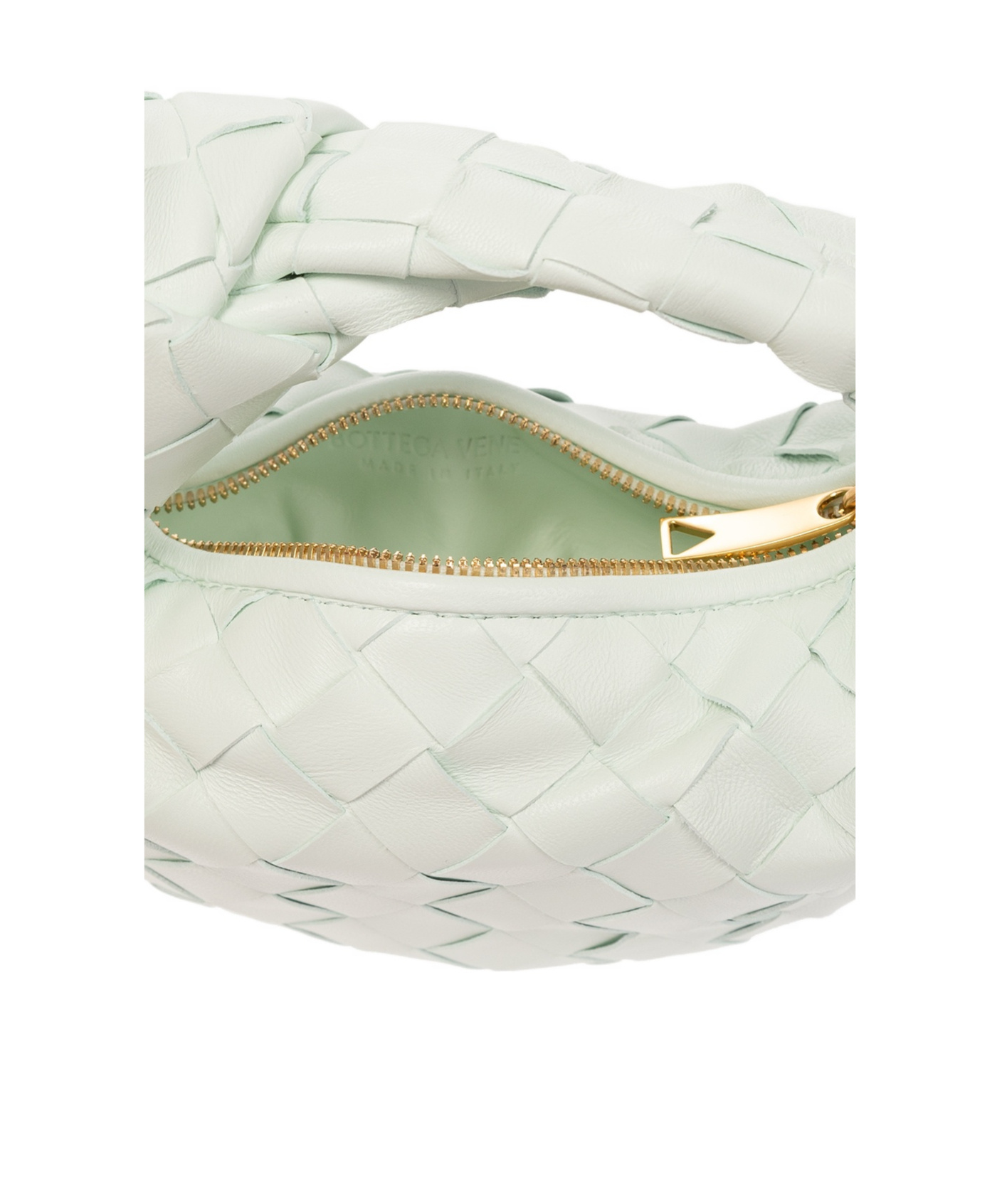 Bottega Veneta Candy Jodie Knitted Handbag In White