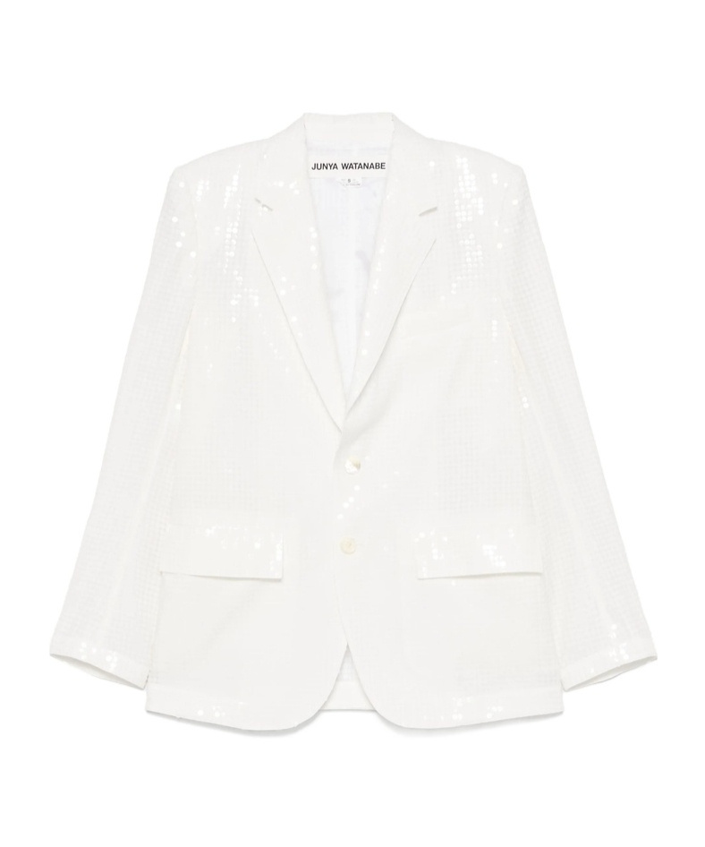 Junya Watanabe Single-breasted Jacket In Sequinned Satin