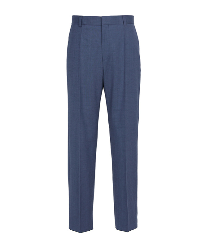 Hugo Boss Belt Loops Slacks In Blue