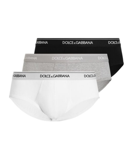 Dolce & Gabbana Set Of 3 Brando Briefs In White