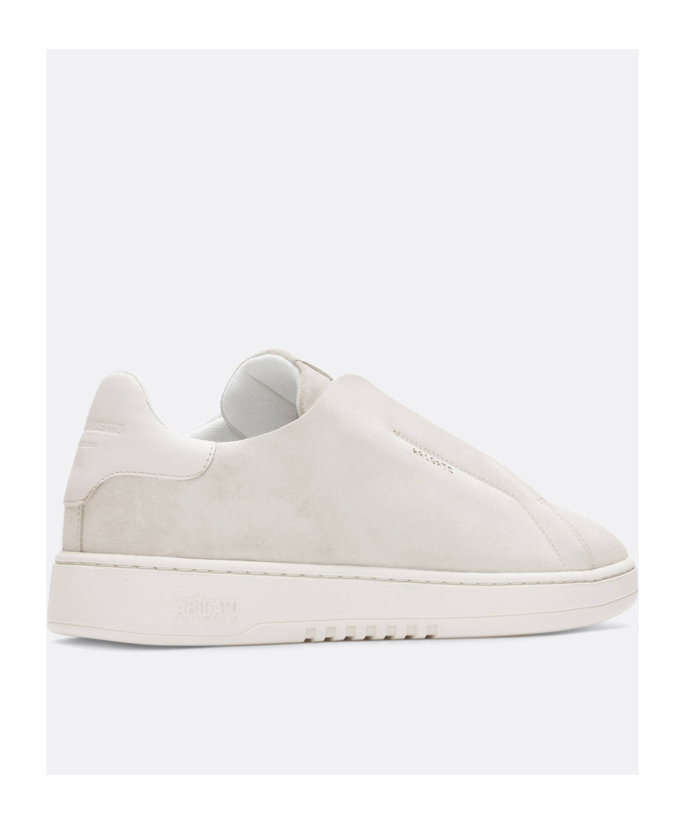 Axel Arigato Dice Laceless White Low Top Slip-on Sneakers In Suede Man In White