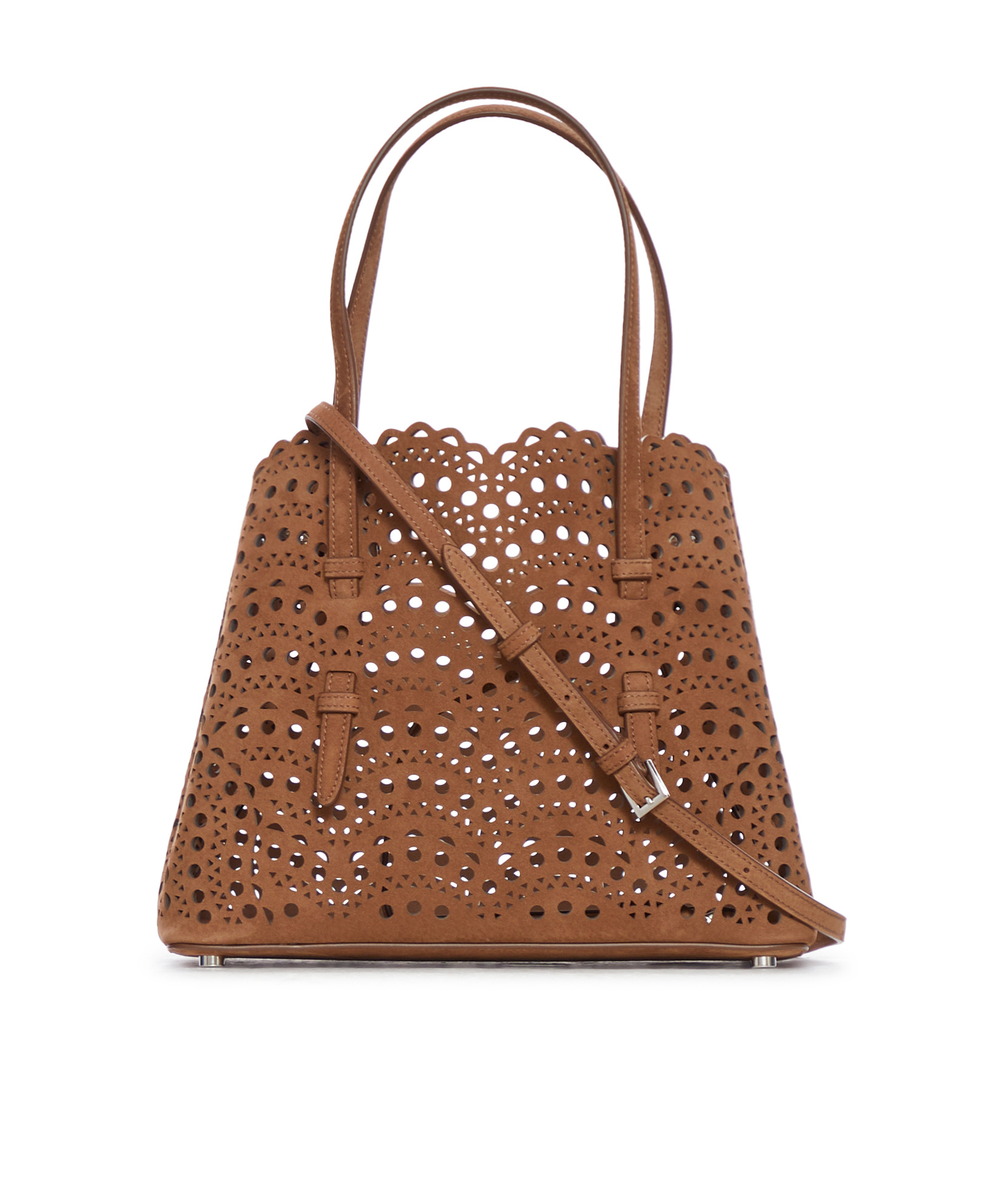 Alaïa Mina 25 Bag In Luxury Suede In Brown