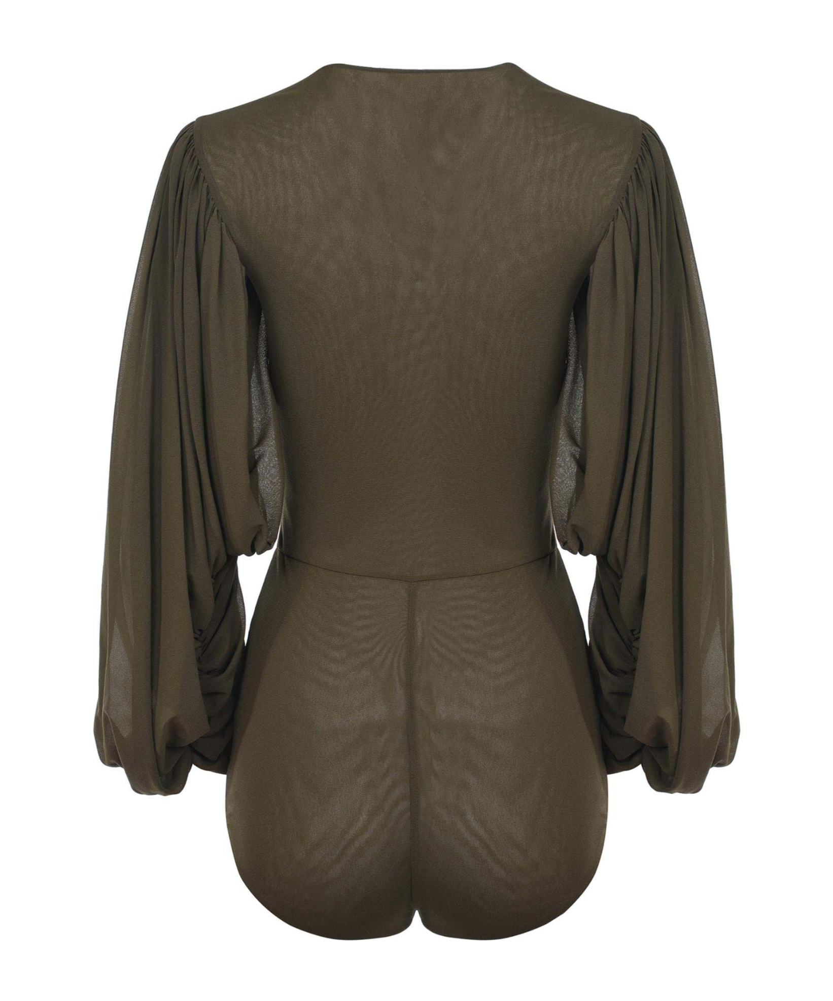 Philosophy Di Lorenzo Serafini Scoop Neck Draped Bodysuit In Brown