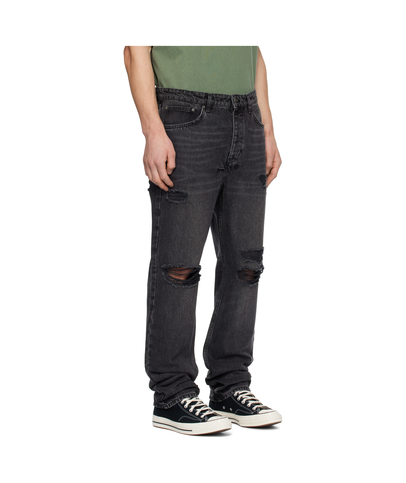 Shop Ksubi Anti K Blakk Rokk Trashed Jeans In Black