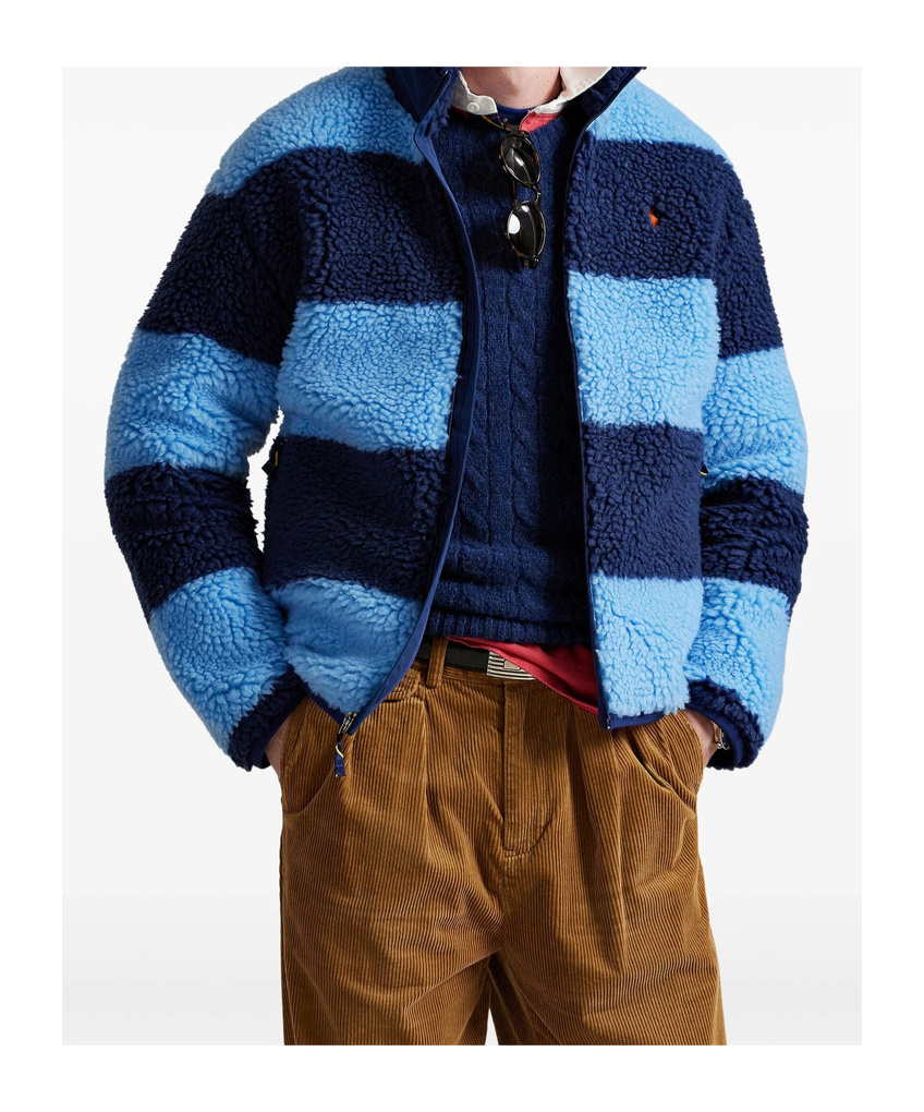 Polo Ralph Lauren Full Zip Fleece Jacket In Blue