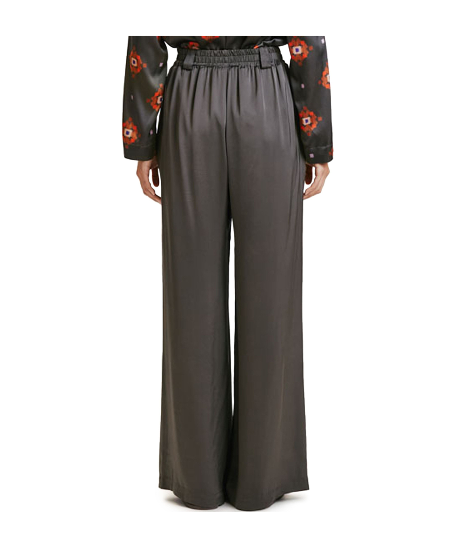 Momoní Wide-leg Casual Pants In Black