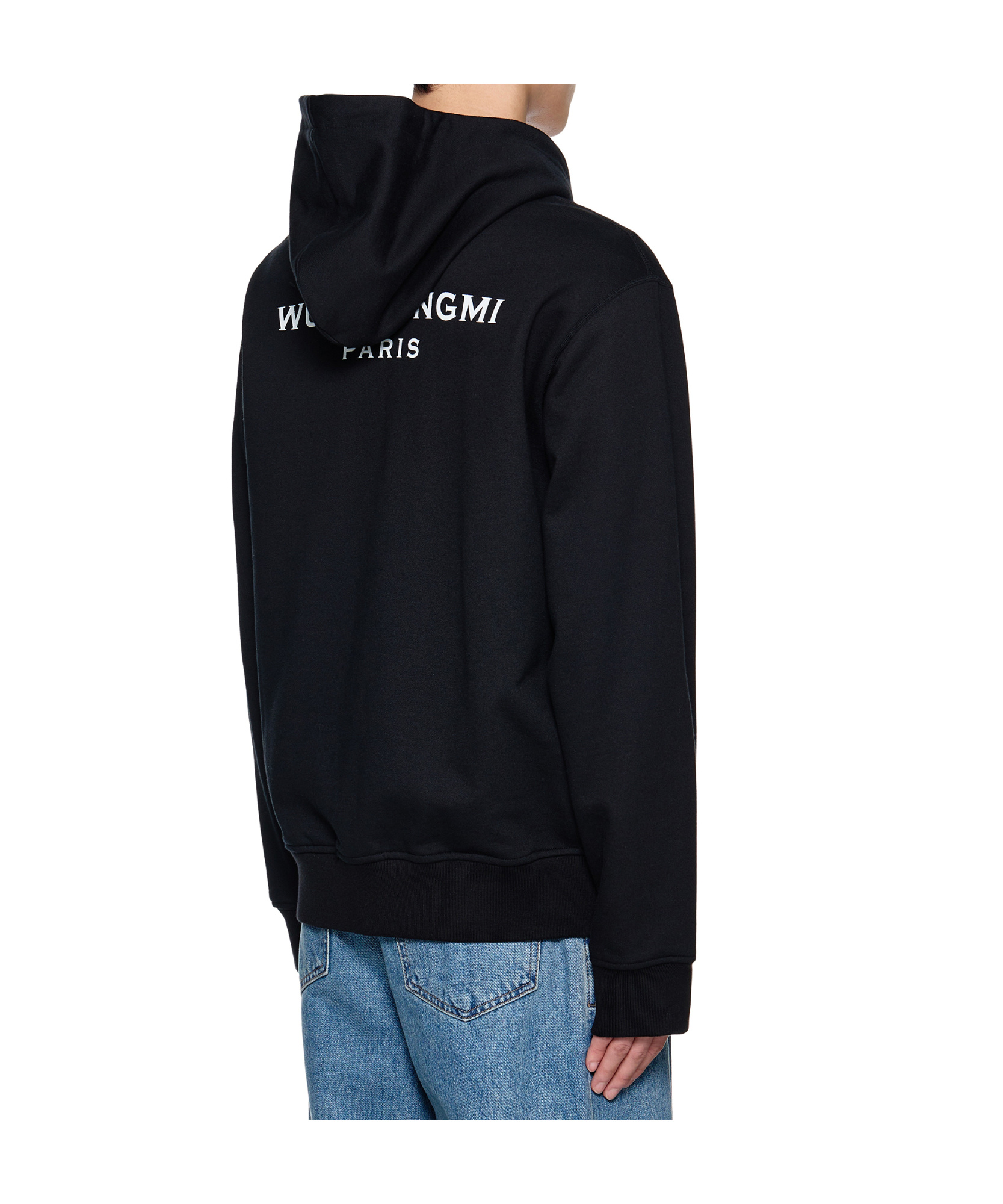 Wooyoungmi Long-sleeved Hooded Sweater In Black